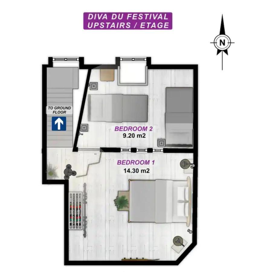La Diva Du Festival - 10 Mn A Pied Palais & Plages - Cosy & Calme - Clim - Wifi كان المظهر الخارجي الصورة